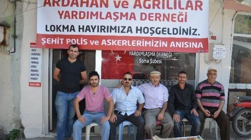 Soma Ardahan Ve Ağrılılar Derneği Şehitleri Unutmadı