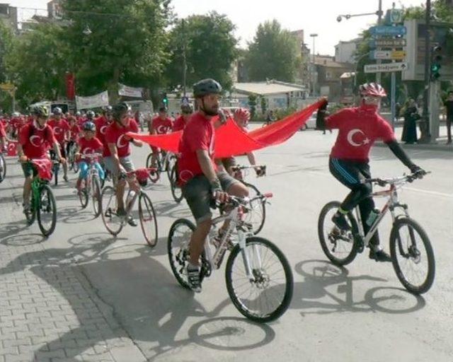 Şehitler İçin Pedal Çevirdiler