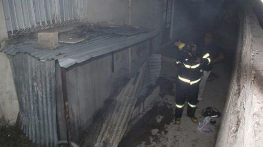 Bodrum Kattaki Yangın Korkuttu