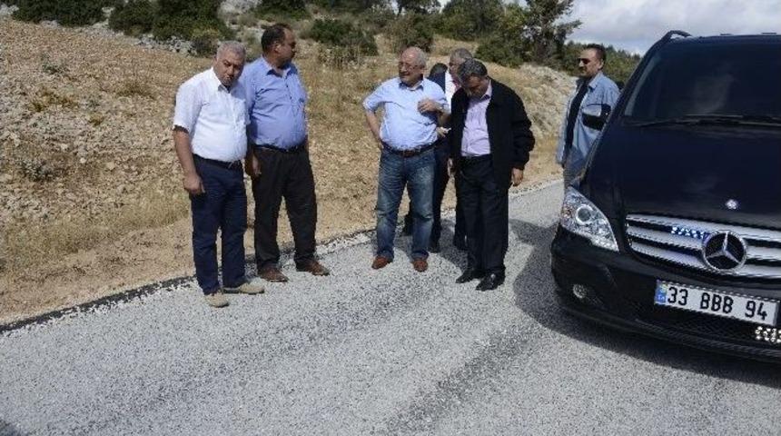 Kocamaz, Yol &Ccedil;alışmalarını Yerinde İnceledi