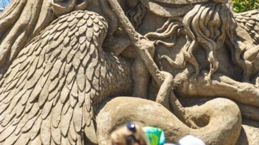 Mythological Sand Sculptures Keep Standing In Strength In Antalya