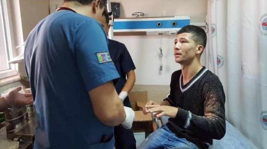 D&uuml;zce'de Acemi Kasaplar Hastanelik Oldu