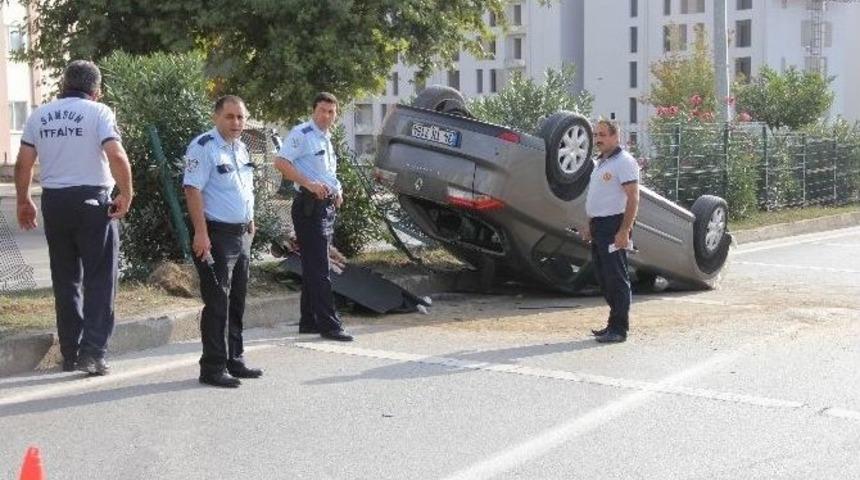 Otomobil Takla Attı: 1 Yaralı
