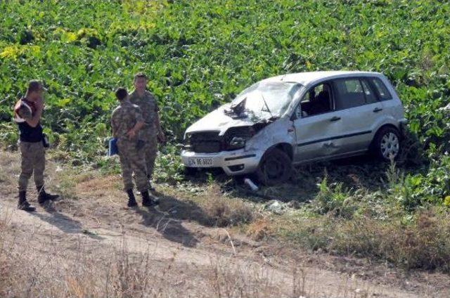 Şarampole Yuvarlanan Otomobilde 5 Yaralı 1