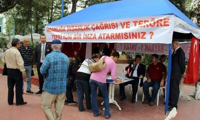 Aydın Esnafı Teröre Karşı İnsanlığa Çağrı Yaptı