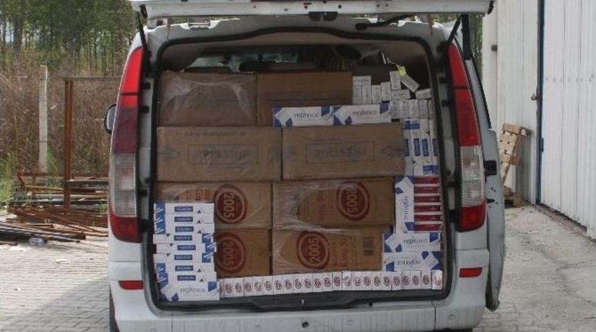 D&uuml;zce&rsquo;de Ka&ccedil;ak Sigara Operasyonu