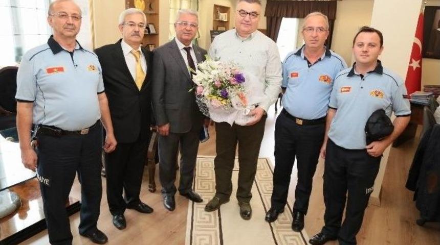 Kırklareli İtfaiyesinden Başkan Kesimoğlu&rsquo;na Ziyaret