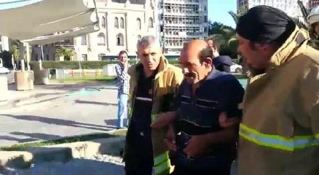 İntihar Girişiminde Bulunan Adamı, Itfaiyeci Tutup Çekti