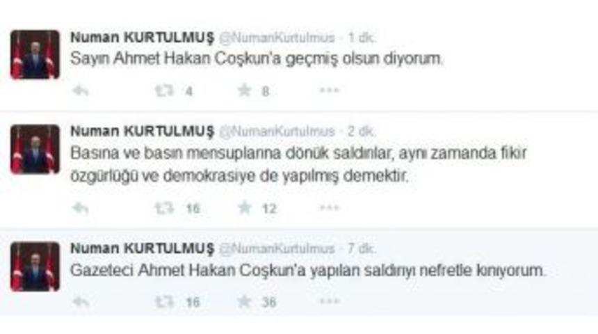 Numan Kurtulmuş&rsquo;tan Ahmet Hakan&rsquo;a Saldırıya Kınama