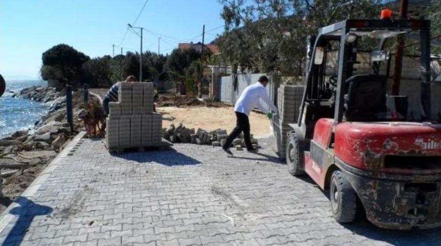 K&ouml;y Yollarına 12 Bin Metrekare Parke Taşı