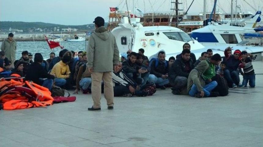 Ayvalık&rsquo;ta Sahil G&uuml;venlik Boğulmak &Uuml;zere Olan 112 Sığınmacıyı Kurtardı