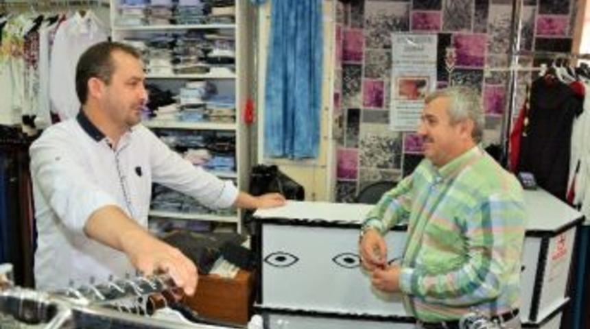 Başkan Baran, Ağadere Esnafını Ziyaret Etti