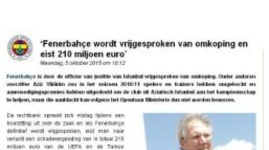 Fenerbah&ccedil;e&rsquo;den Şok Dava