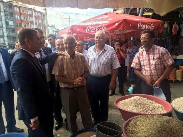 Mhp Adayları Develi’de Çarşı Esnafını Ziyaret Etti