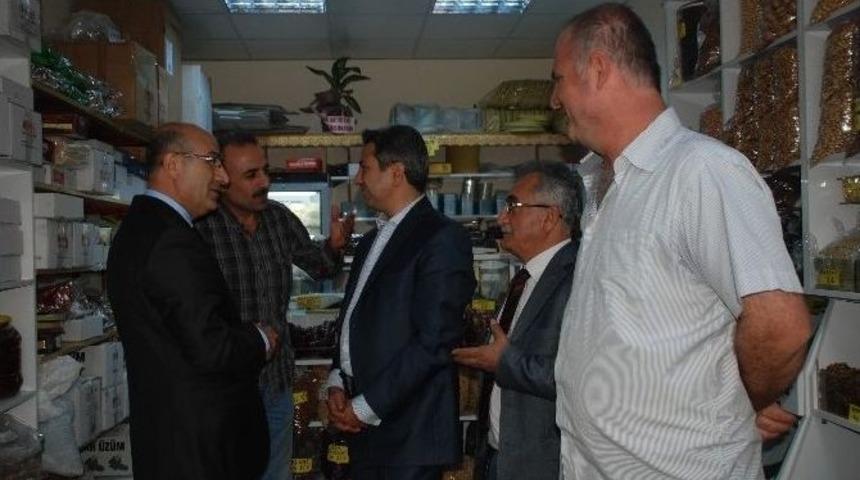 İl Protokol&uuml;nden Şire Pazarı Esnafına Ziyaret