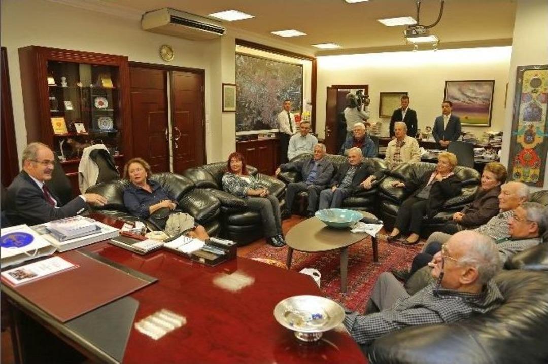 Emekli Amirallerden Başkan B&uuml;y&uuml;kerşen&rsquo;e Ziyaret