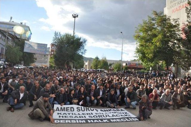 Tunceli’de Binlerce Kişi Ankara’daki Patlamayı Protesto Etti