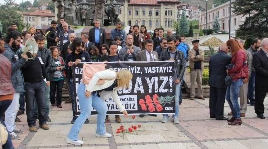 Ankara&rsquo;daki Ter&ouml;r Saldırısı Kastamonu&rsquo;da Protesto Edildi