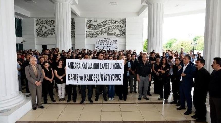 Muratpaşa Belediyesi &Ccedil;alışanlarının Ter&ouml;r Protestosu