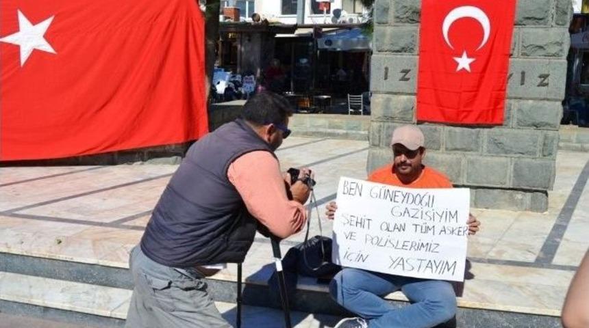 G&uuml;neydoğu Gazisinden Tek Kişilik Eylem