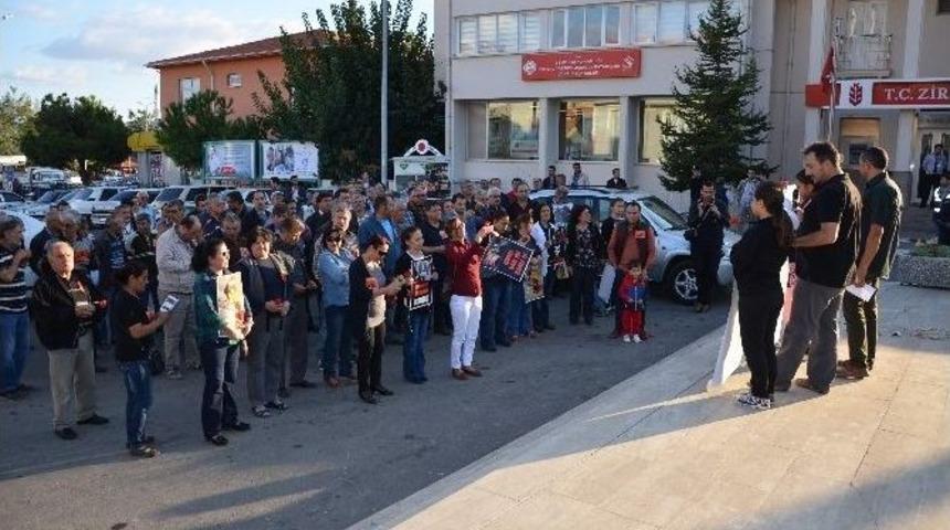 Ankara&rsquo;daki Ter&ouml;r Saldırısı Eşme&rsquo;de Protesto Edildi