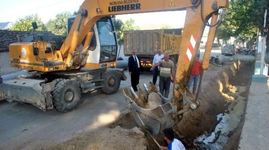 İncirliova Belediyesi, Sınırteke&rsquo;nin Drenaj Sorununu &Ccedil;&ouml;zd&uuml;