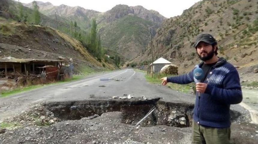 Aylardır Kapalı Olan &Ccedil;ukurca Karayolu G&ouml;r&uuml;nt&uuml;lendi