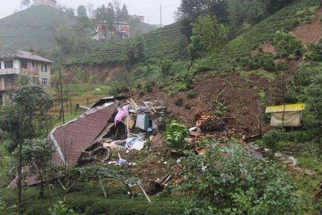 Rize’de Şiddetli Yağış Hasara Yol Açtı