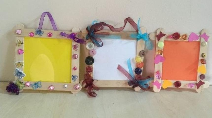 &Ccedil;ocuklar &ldquo;fotoğraf &Ccedil;er&ccedil;evesi&rdquo; Yapımını &Ouml;ğreniyor