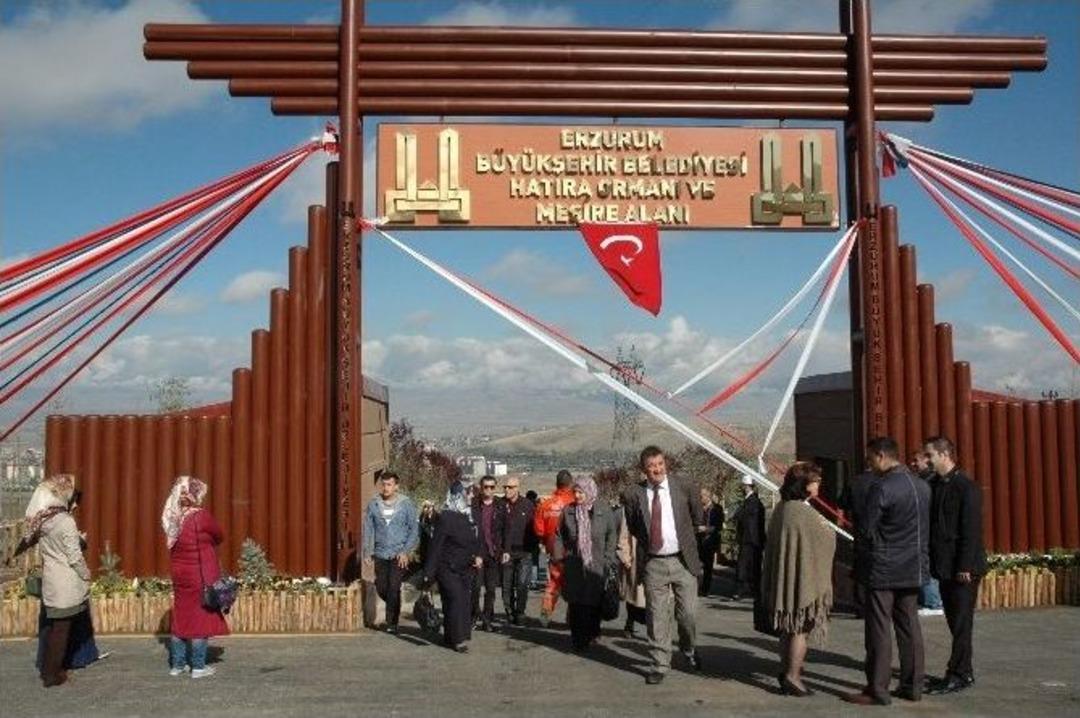 Erzurum B&uuml;y&uuml;kşehir Belediyesi Hatıra Ormanı Ve Mesire Alanı A&ccedil;ılışı Yapıldı
