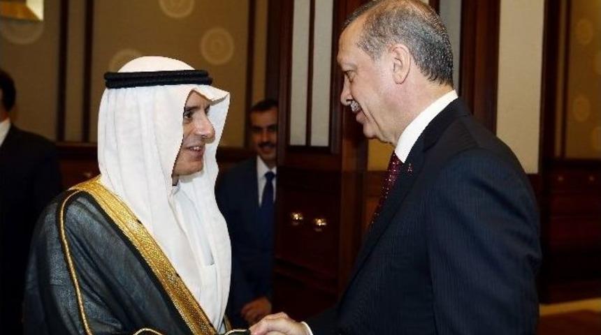 Cumhurbaşkanı Erdoğan, Suudi Arabistan Dışişleri Bakanı El-cubeyr&rsquo;i Kabul Etti