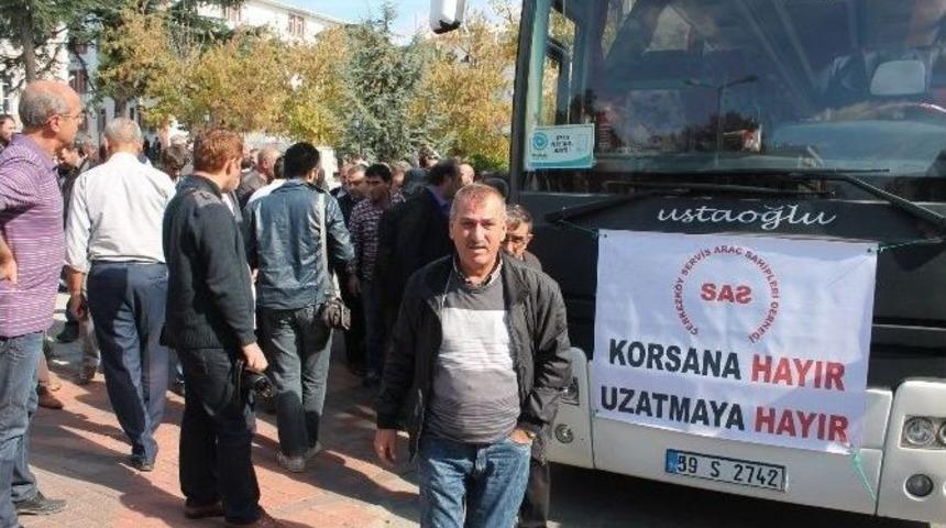 Servis&ccedil;ilerden &ldquo;korsana Hayır&rdquo; Eylemi