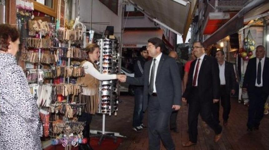 Ak Parti Adayları Tun&ccedil; Ve Bensiz&rsquo;den Amasra&rsquo;da Esnaf Ziyareti