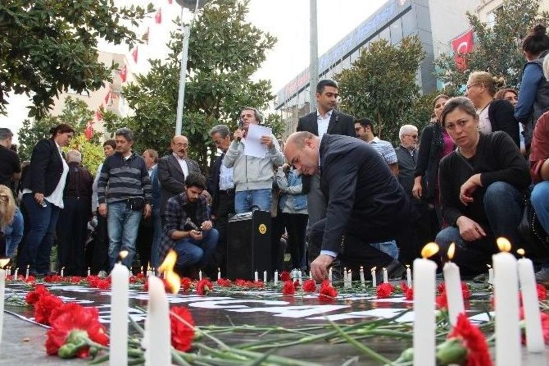 Ankara&rsquo;daki Patlamada &Ouml;lenler Manisa&rsquo;da Anıldı