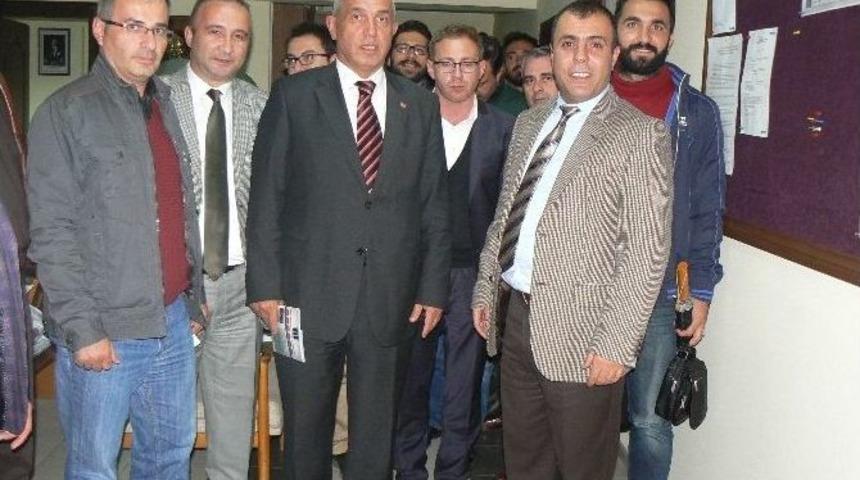 İnşaat M&uuml;hendisleri Odası Erzurum Şubesi Ak Parti Milletvekili Adayı Prof.dr.mustafa Ilıcalı`yı Misafir Etti