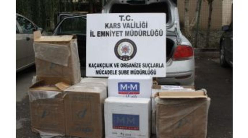 Kars&rsquo;ta 9 Bin Paket Ka&ccedil;ak Sigara Ele Ge&ccedil;irildi