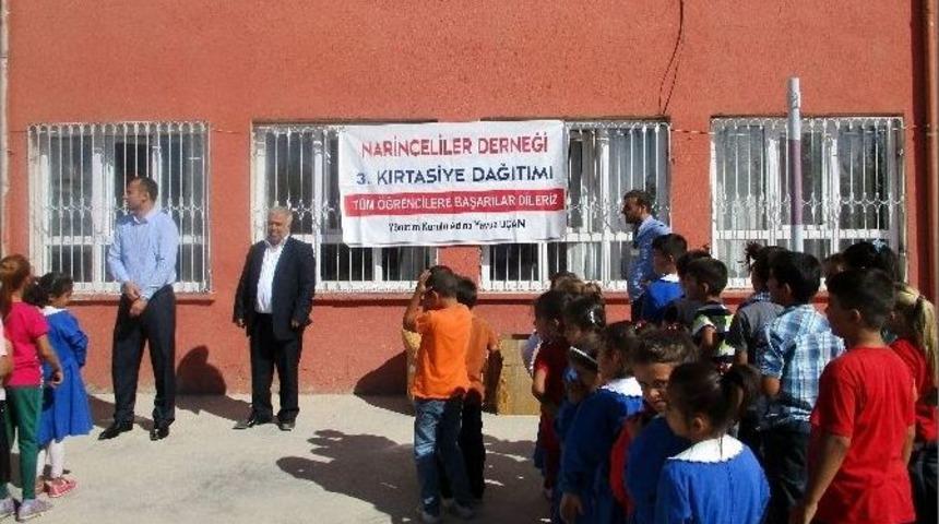 Narinceliler Derneğinden, Öğrencilere Kırtasiye Yardımı
