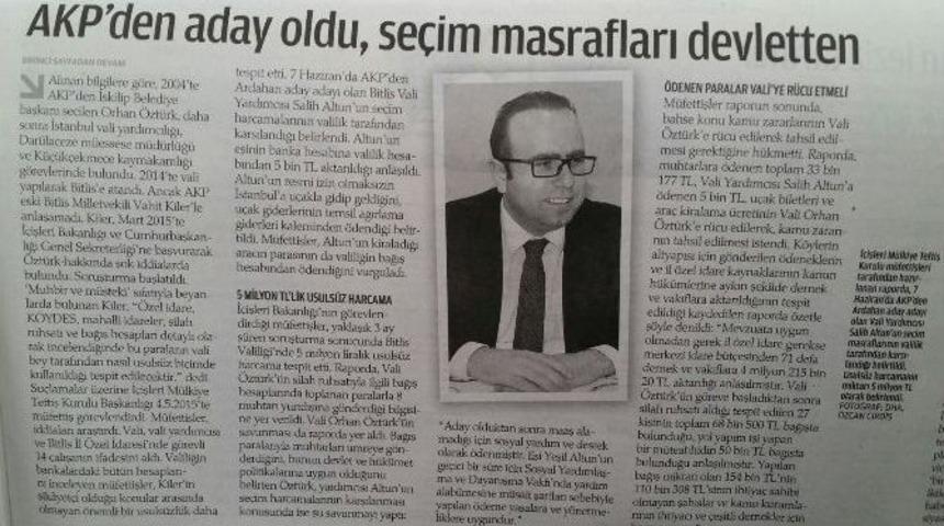 Vali Yardımcısı Altun Hakkında &Ccedil;ıkan Haberleri Yalanladı