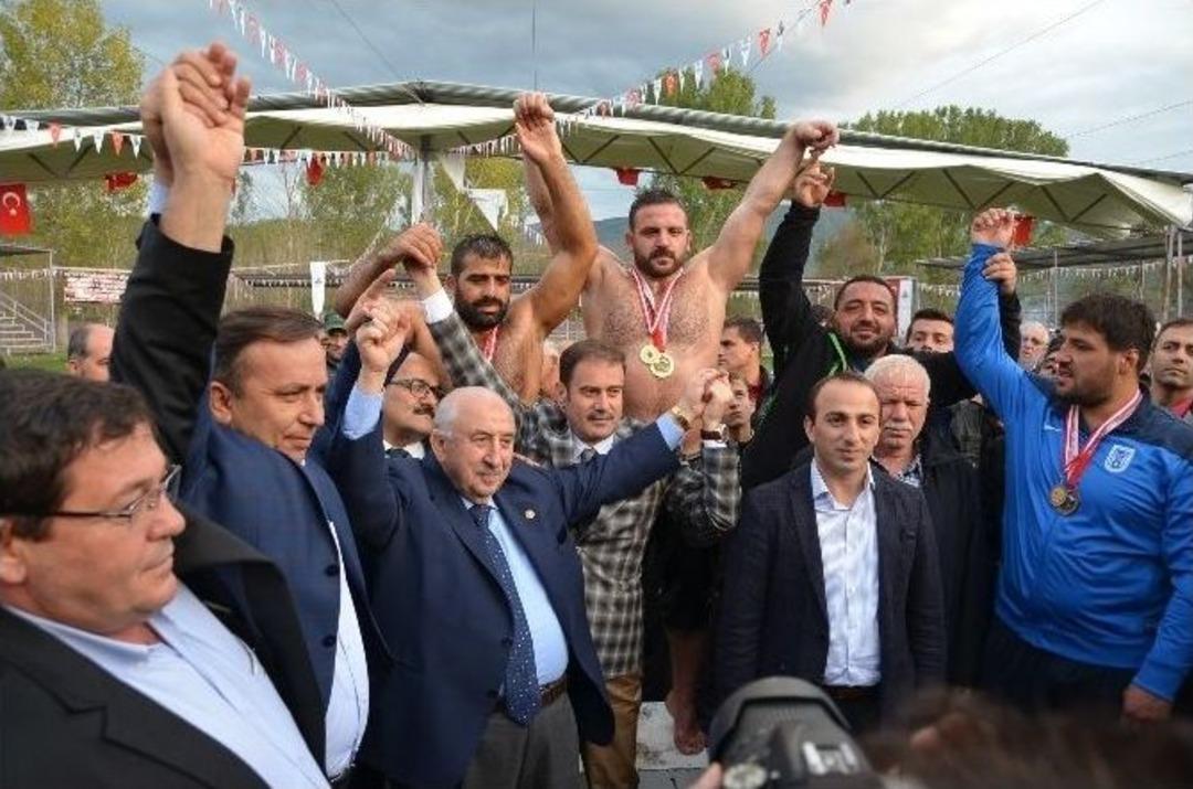 Kargı G&uuml;reşlerinde Başpehlivan Salih Erin&ccedil; Oldu