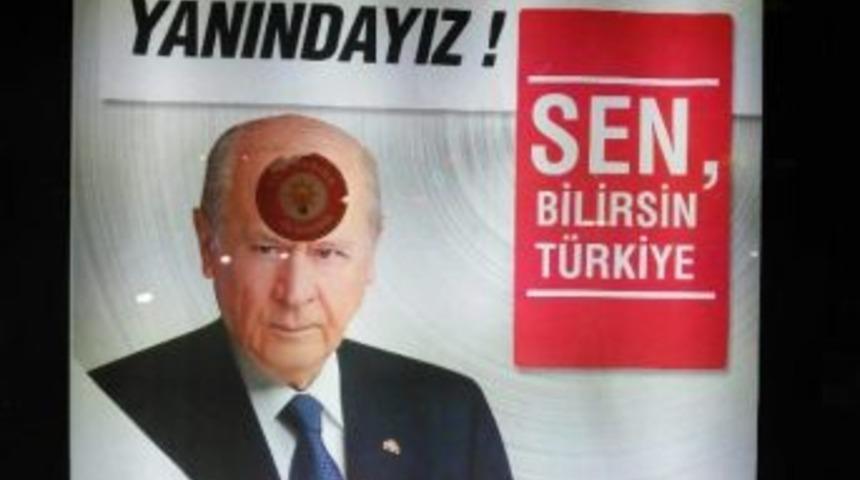 Kaya&rsquo;dan Mhp&rsquo;nin Se&ccedil;im Afişlerindeki Tahribata Tepki