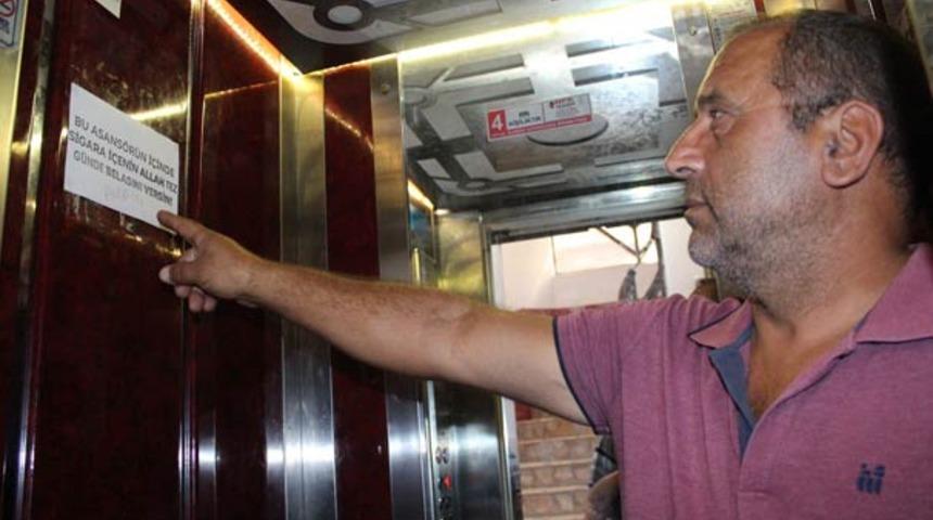 Asansöre öyle bir yazı yazdı ki...