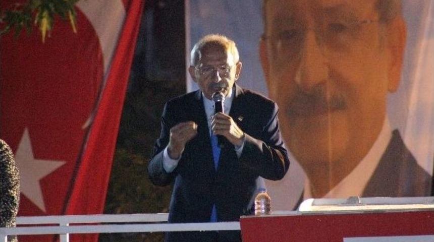 Chp Lideri Kılı&ccedil;daroğlu Mitingini Yağmur Altında Yaptı