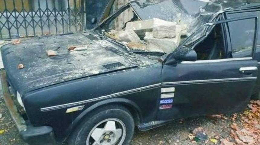 Alkoll&uuml; Şahıs &Ouml;nce Aracını Yaktı Sonra Aracını Taşladı