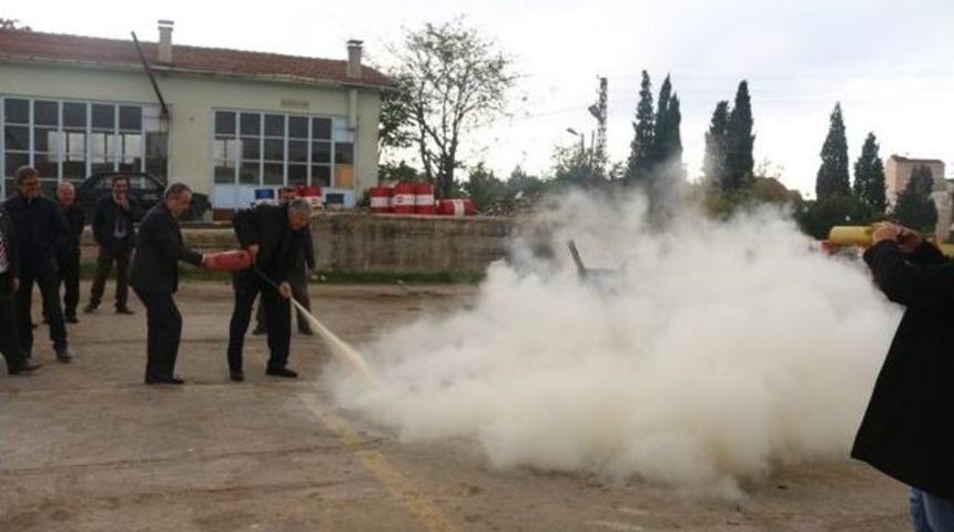 Kırklareli İl &Ouml;zel İdaresi Yangın Tatbikatında