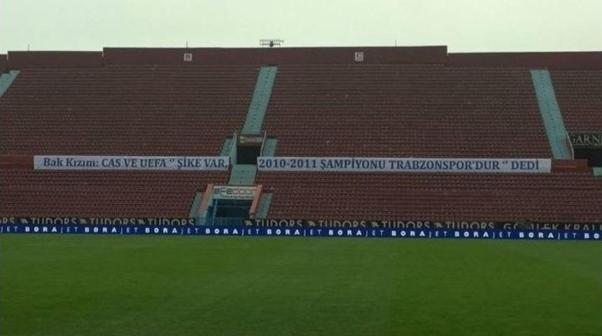 Trabzonspor Taraftarından Fenerbah&ccedil;e&rsquo;nin Pankartına Cevap