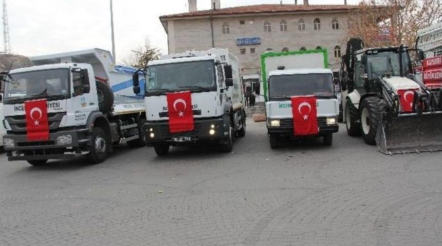 İncesu Belediyesi Ara&ccedil; Filosuna 4 Yeni Ara&ccedil; Daha Kattı