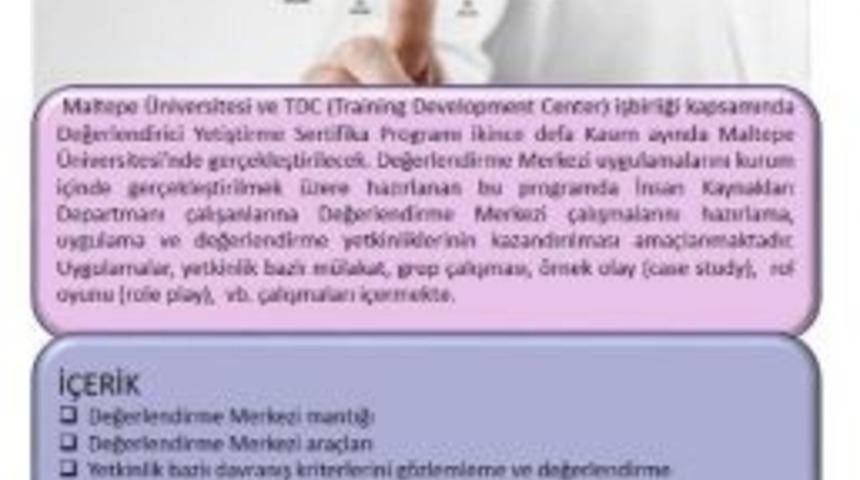 Değerlndirici Yetiştirme Sertifika Programı İkinci Kez Maltepe’te