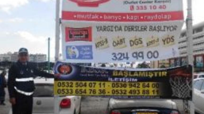 Zabıtadan İzinsiz Afişler Konusunda Uyarı