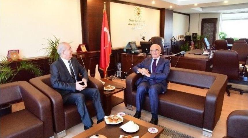 Başkan Yılmaz, Defterdar Eraslan&rsquo;ı Ziyaret Etti