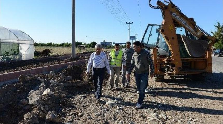 Kumluca&rsquo;da Kaldırım Ve Altyapı &Ccedil;alışmaları